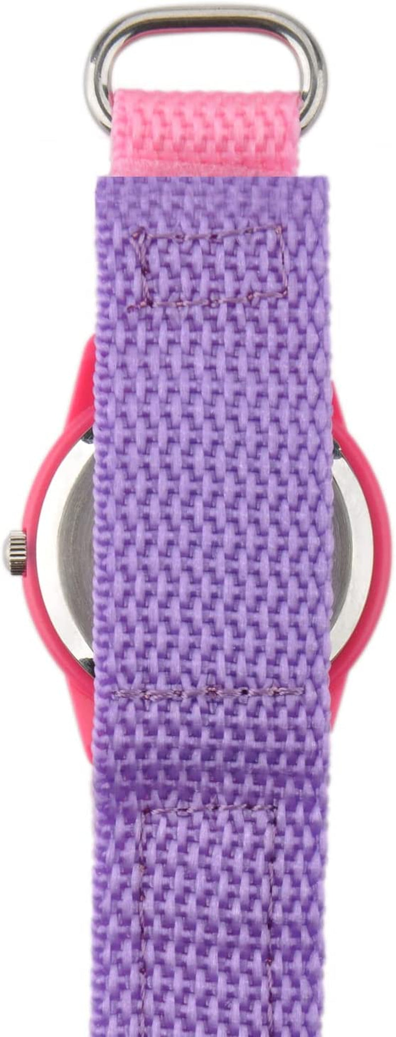 Kids' Frozen Elsa and Anna Watch, Pink Nylon Band