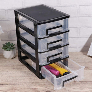Four- Layer Storage Cabinet Drawer Type Closet Plastic Organizer Shelf Household Storage Rack Jewelry Storage Box for Home Office Storage Box Bedroom Storage Cabinet