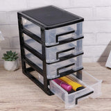 Four- Layer Storage Cabinet Drawer Type Closet Plastic Organizer Shelf Household Storage Rack Jewelry Storage Box for Home Office Storage Box Bedroom Storage Cabinet