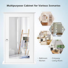 Load image into Gallery viewer, Wall Mounted Bathroom Cabinet, 2-In-1 over the Sink Cabinet W/Adjustable Shelf for 3 Heights &amp; Single Mirror Door, Medicine Cabinet for Bathroom Living Room Entryway Kitchen, White

