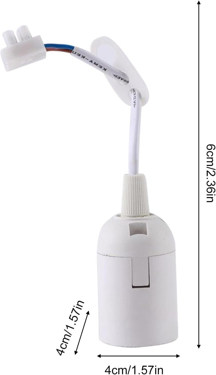 Lamp Holder E27 with Cable | 10Pcs E27 Pendant Light Socket with Cord - Shop and Family, Hangings Light Cord with Bulb Socket Safe Lamp Holder for Construction Site