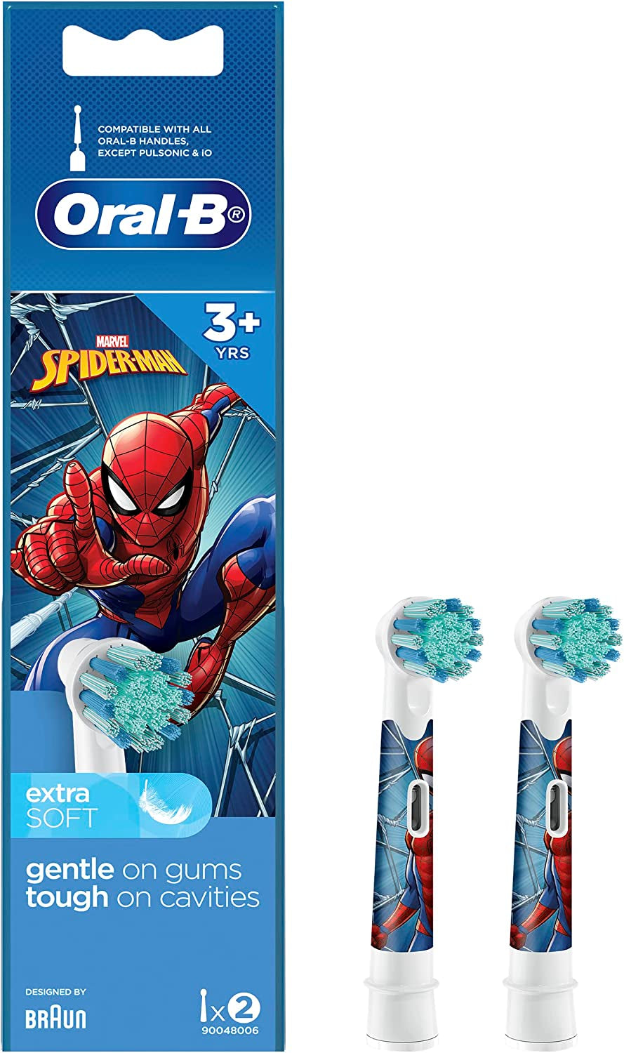Stages Kids Spiderman 3+ Years Toothbrush Brush Heads 2 Count