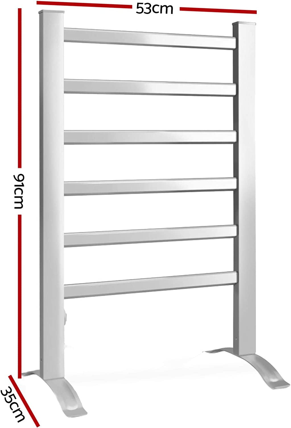 Electric Heated Towel Rail Rails Warmer Rack Aluminium Bar Bathroom