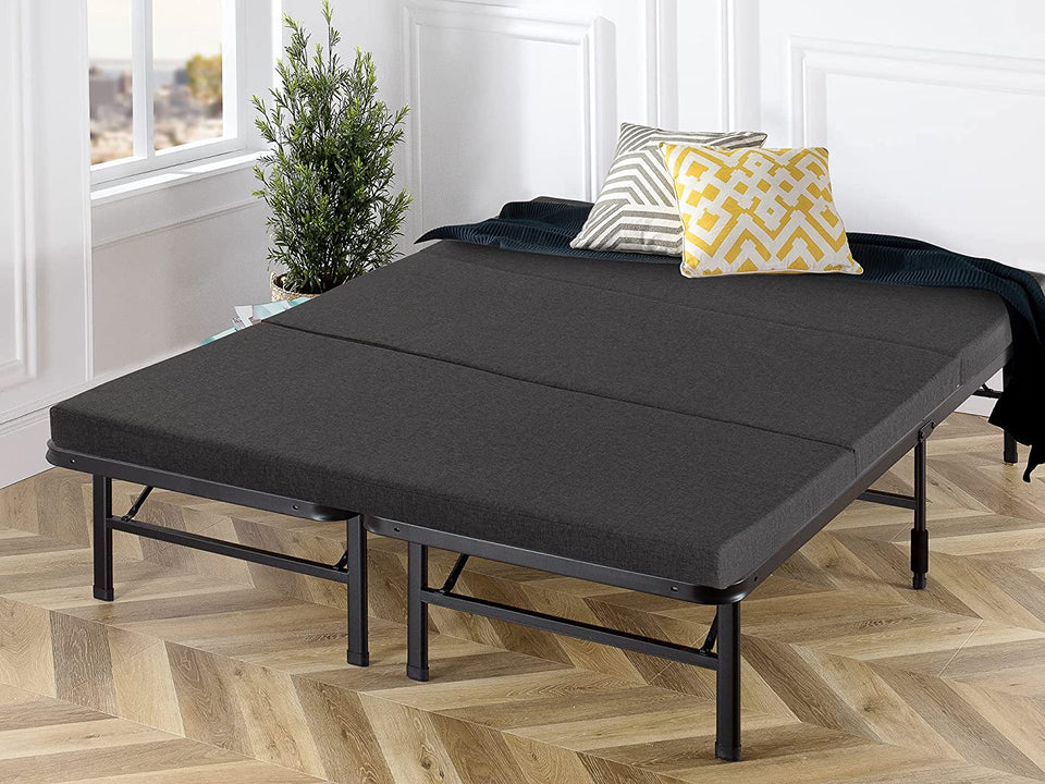 Trifold Folding Mattress Camping Foldable Bed | Portable Travel Trailer Floor Bedding, Memory Foam - Double