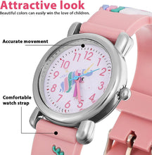 Load image into Gallery viewer, Unicorn Watch 1 Sets Bright Color Cartoon Lovely Children Watch with Bracelet Unicorn Watch for Kids
