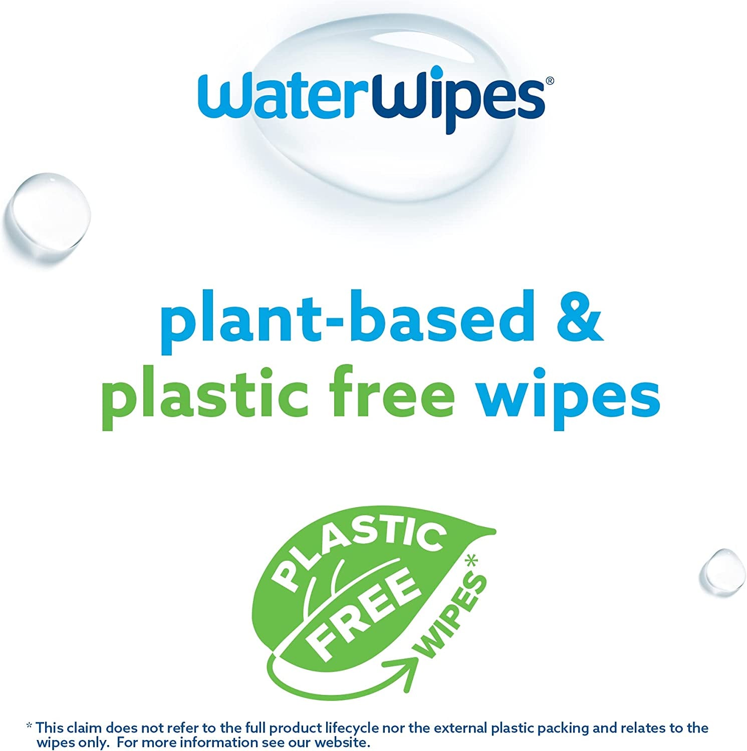 Biodegradable Baby Wipes, 240 Wipes Total (4 Packs X 60 Wipes), 99.9% Water Based Wet Wipes, Unscented & Hypoallergenic for Sensitive and Newborn Skin