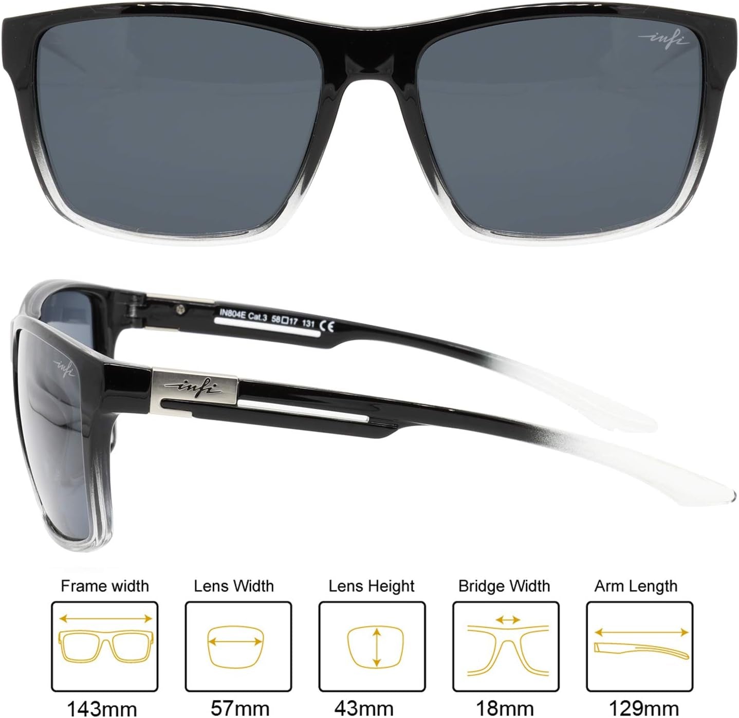 Polarized Sunglasses for Men Fishing Driving Running Golf Sports Glasses Square UV Protection Designer Style Unisex