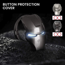 Load image into Gallery viewer, Car Start Button Cover,3D Iron Man Car Accessory Car Anti Scratch Protective Cove (Pearl Silver)
