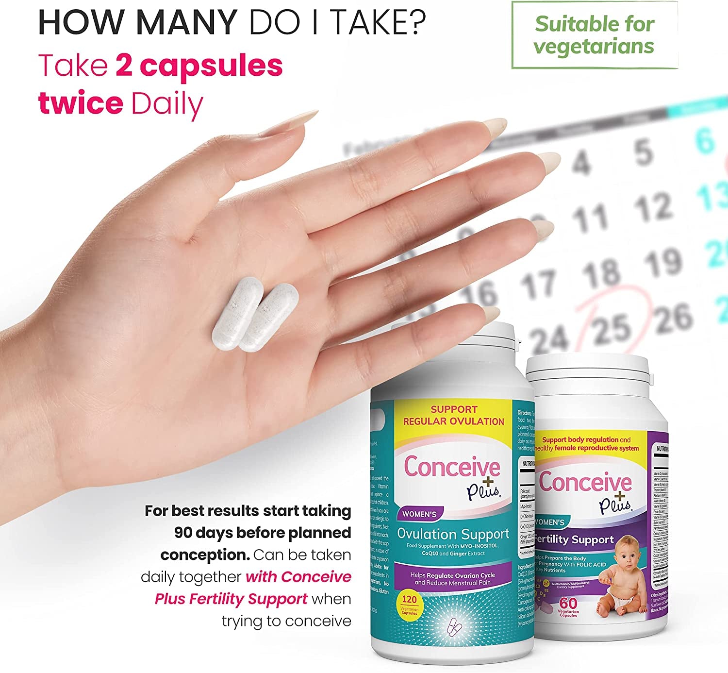 Myo-Inositol & D-Chiro Inositol | 30-Day Supply | Optimal 40:1 Ratio | Folic Acid | PCOS | Healthy Hormone Balance & Ovarian Support for Women Supplement (120 Capsules)