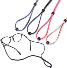 Load image into Gallery viewer, Pack of 4 Eco Leather Eyeglass Straps,Luxurious Adjustable Eyewear Retainers, Anti-Slip Eyeglass Chains Lanyard, Sport Sunglass Retainer Holder Strap for Men and Women,With Free Gifts
