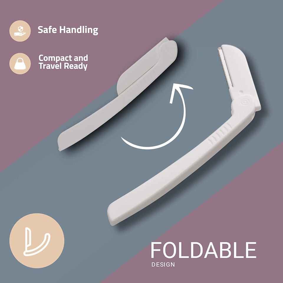 Dermaplaning Tool (9 Count) - Practical Eyebrow, Face and Peach Fuzz Hair Removal Razors for Women (9 Count) – Helps Exfoliate and Smooth the Skin - Easy to Use Dermaplane Blades for a Flawless Look