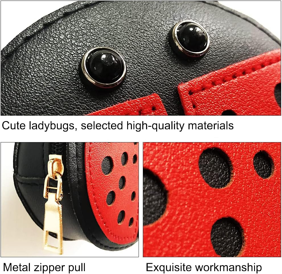 Little Girl Purse Cute Ladybug Shoulder Messenger Bag for Christmas