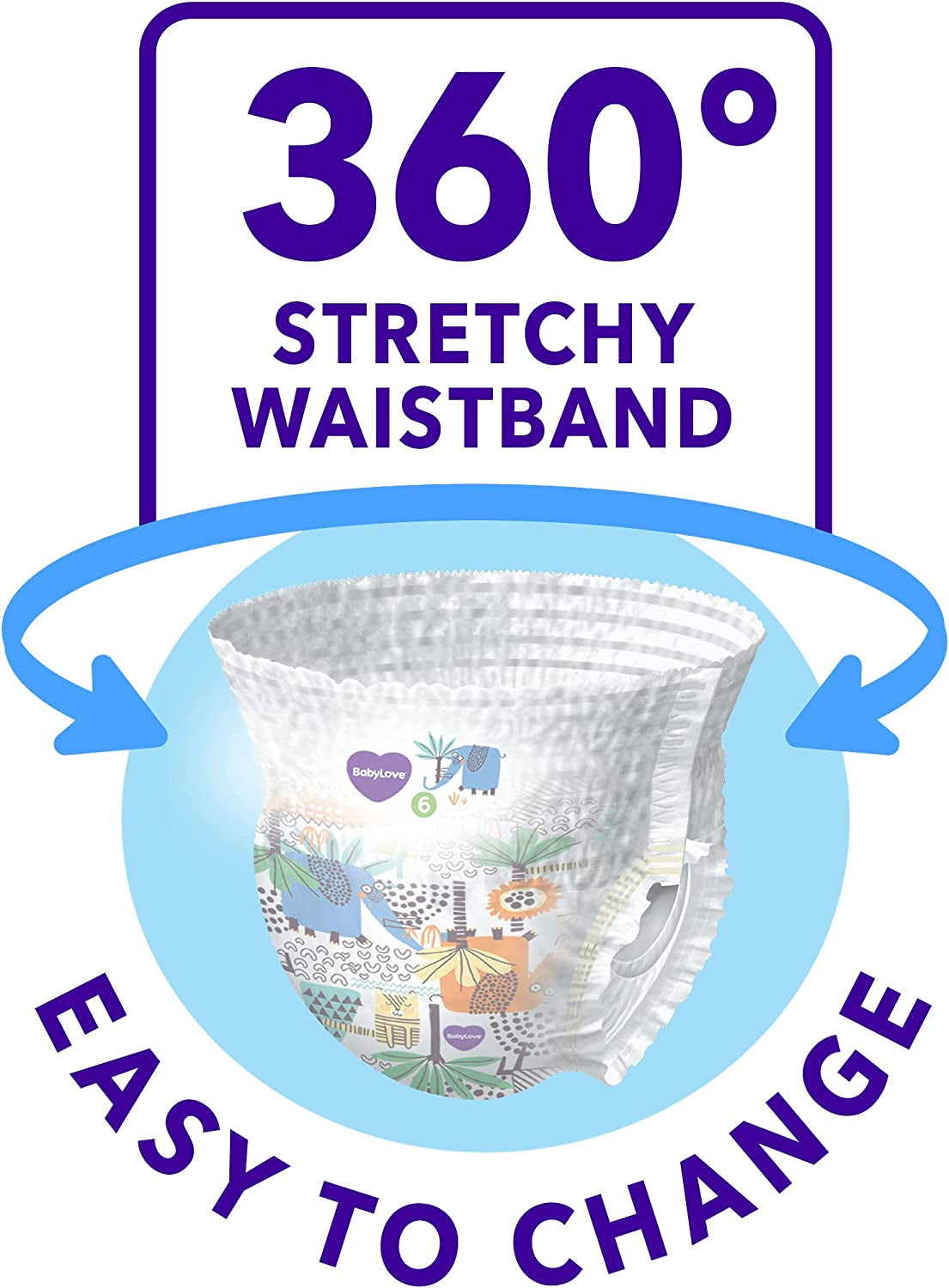 Babylove Nappy Pants Size 5 (12-17Kg) | 100 Pieces (2 X 50 Pack)