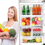 Clear Plastic Storage Bins, 4 Pack Perfect Pantry Organizers and Storage Containers Refrigerator Organizer Bins with Handles Kitchen Cabinet Freezer Closet Bathroom Storage Organization