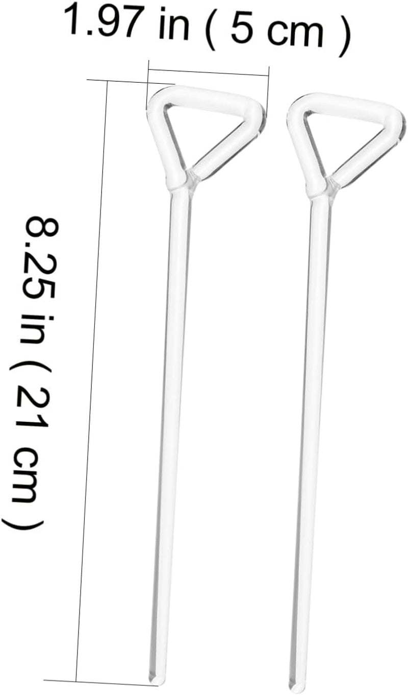 2Pcs Diffuser Science Experiment Kit Petri Spreaders Polypropylene Cell Spreader Labs Cell Scrapers Glass Stick L-Shaped Cell Spreader Stainless Steel Glass Transparent