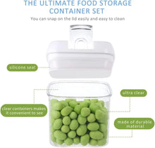 Load image into Gallery viewer, Airtight Food Storage Container 12 Sets with Easy Open &amp; Lock, Air-Tight Dry Fresh Storage Set Bpa-Free Clear Durable Plastic Ideal for Flour, Sugar, Snacks Pantry &amp; Kitchen &amp; Much More –And Free Labels &amp; Marker. (12 Sets Clear Airtight Container)
