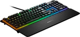 Apex 3 Whisper Quiet IP32 Water & Dust-Resistant Gaming Keyboard - Prism 10-Zone RGB Illumination - Premium Magnetic Wrist Rest