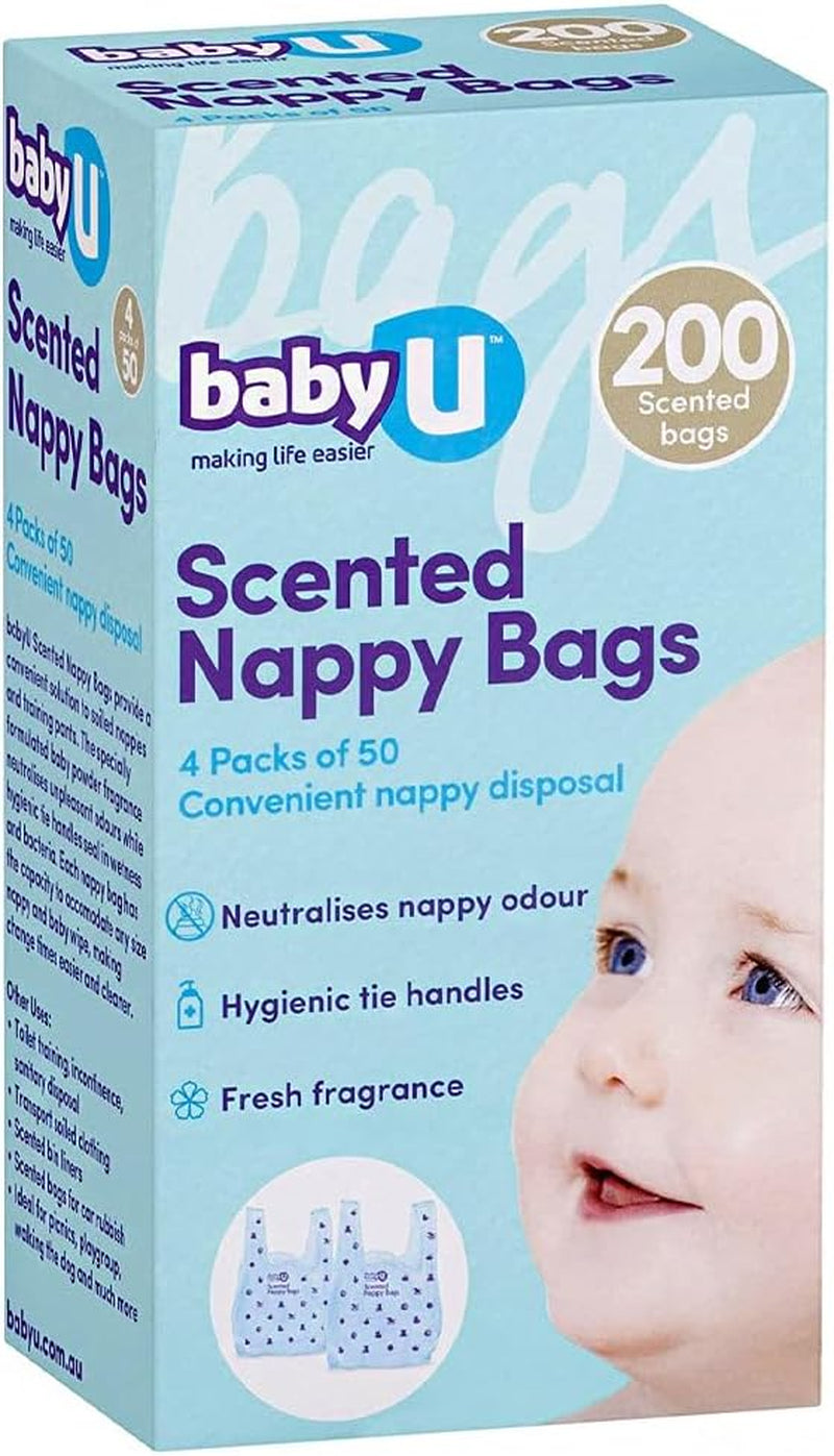 Babyu Scented Nappy Bags, 200 Count