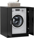 Washing Machine Cabinet Bathroom Washroom Toilet Laundry Room Cabinet Cupboard Shelf Rack Storage Organiser Home Furniture Black