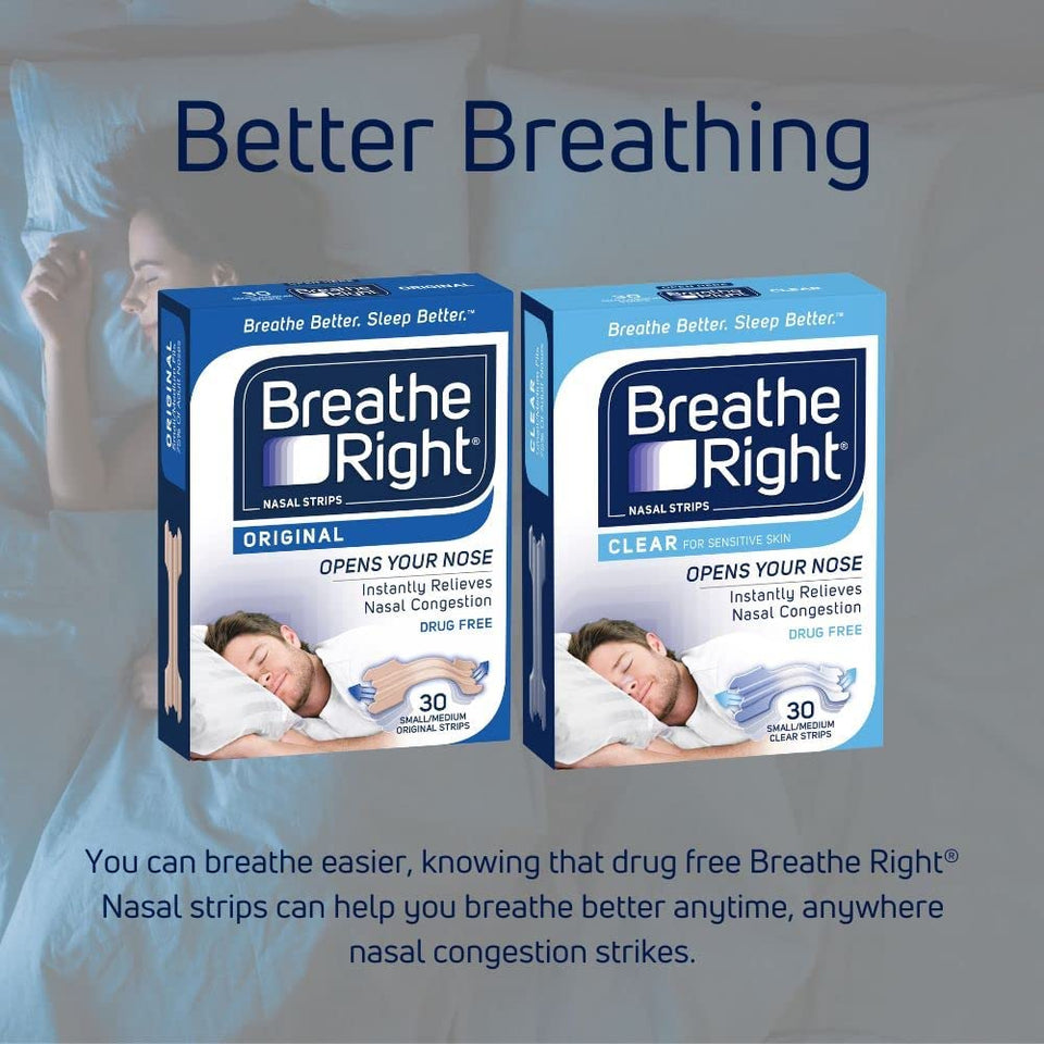 Clear Large Nasal Congestion Strips 30 Pack