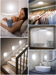Dimmable Touch Light |  Buit-In 1000Mah Large Battery Rechargeable LED Tap Lights | Magnet Stick on Closet Light | Portable LED Puck Night Lights for Cabinet, Wardrobe, Counter, Kitchen, Bedroom