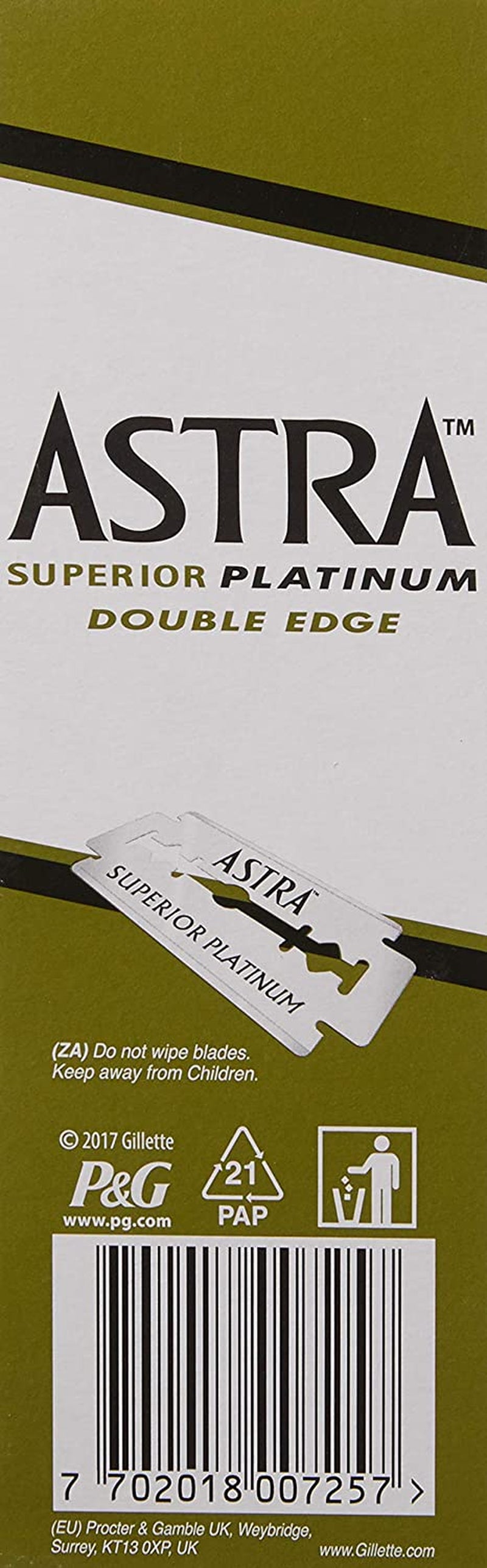 Platinum Double Edge Safety Razor Blades, 100 Blades (20 X 5)