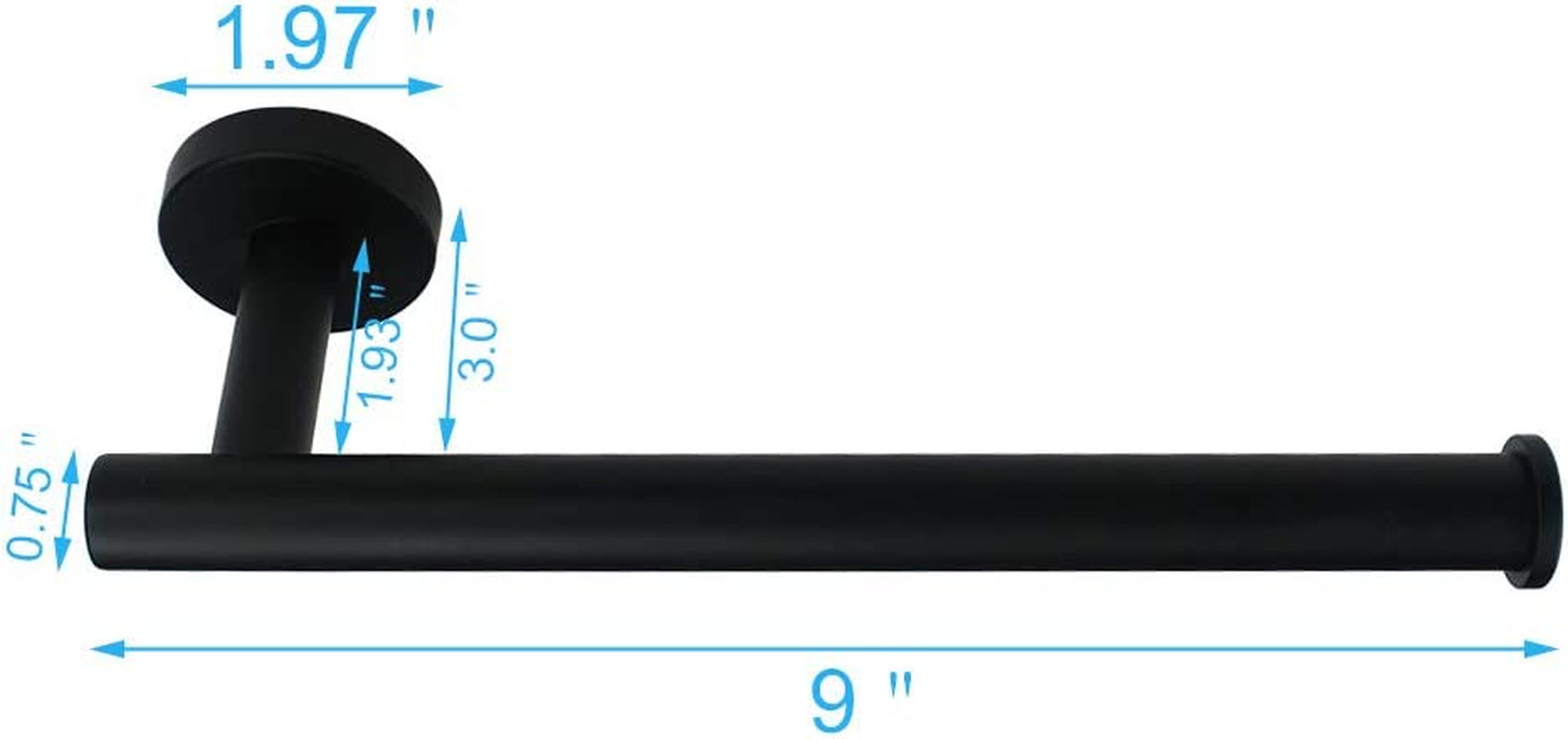 Hand Towel Holder/Towel Ring - Thicken SUS304 Stainless Steel Bathroom Hand Towel Bar, 9Inch Heavy Duty Wall Mounted Towel Rack Hanger (Matte Black)