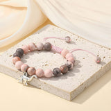 Girls Jewelry - Pink Natural Stone Braided Bead Bracelet for Teen Granddaughter Daughter Niece, Jewelry Gifts for Birthday Cute Stuff Trendy Things