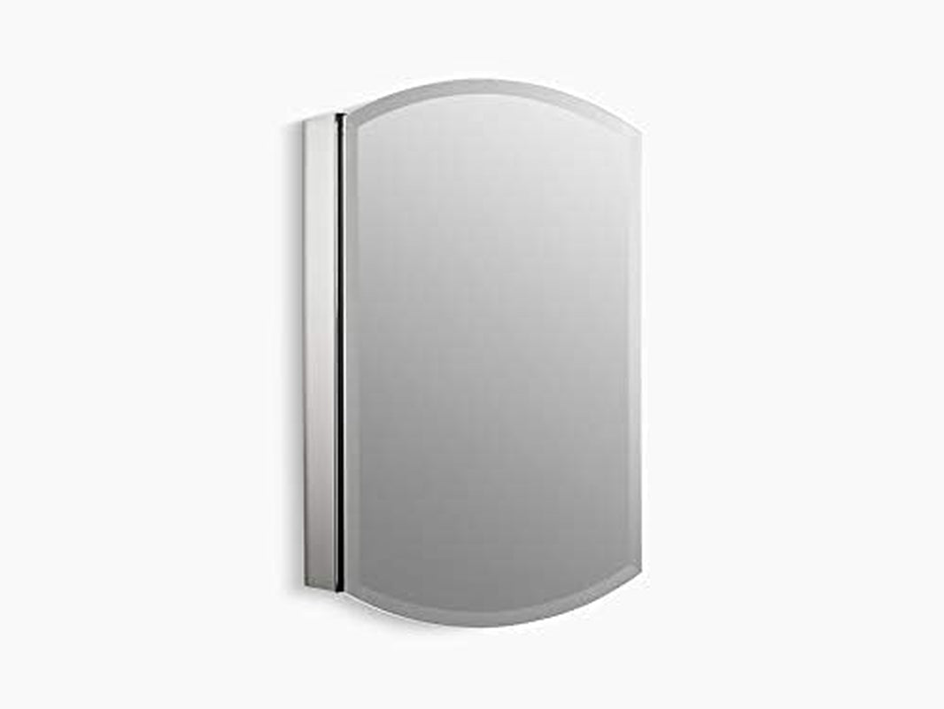 3073-NA Archer 20" W X 31" H Aluminum Single-Door Bathroom Medicine Cabinet with Mirror, Recessed or Surface Mount Bathroom Wall Cabinet, Beveled Edges