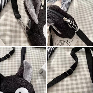 Little Girls Fashion Cute Crossbody Shoulder Bag Plush Handbag Mini Purse