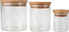 Load image into Gallery viewer, 【AU Stock】 Empty 22 Piece Bamboo Spice Jar Starter Pack with Wooden Lids Glass Food Storage Jars with Bamboo Lids | 3 Sizes Included 12 X 75Ml, 6 X 250Ml, 4 X 500Ml
