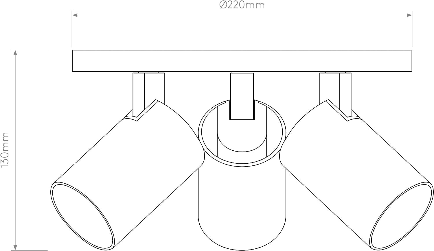 Ascoli Triple Round, Dimmable Indoor Spotlight (Bronze) GU10 - Smart Bulb Compatible, Designed in Britain - 1286005-3 Years Guarantee