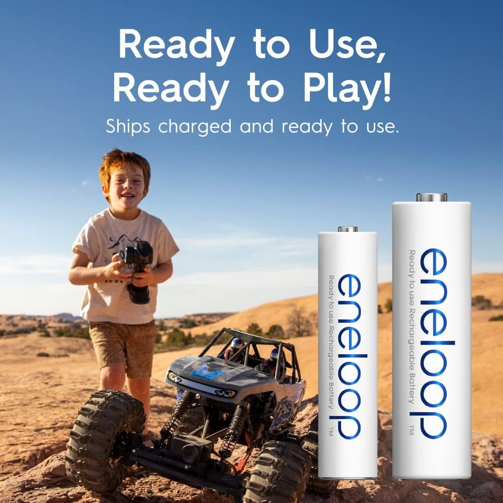 Eneloop AA Pre-Charged Rechargeable Batteries, 4-Pack (BK-3MCCE/4BA)