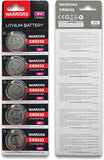 Warriors 2032 CR2032 Coin Button Cell 3V 3 Volt Lithium Batteries 5X Retail Pack Compliant with Coin Battery Safety Standards 2020