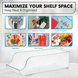 [2 Pack]  Clear Stackable Can Dispenser for Refrigerator - Soda Beverage Can Organiser Fridge/Pantry Storage Organiser for Cabinets, Countertops, Kitchen Storage & Organisation