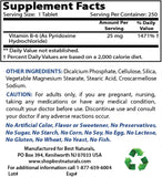 Vitamin B-6 25 Mg Tablets, 250 Count