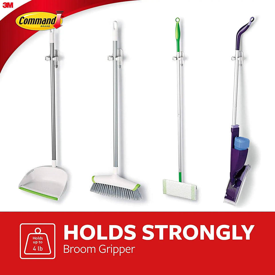 Command Broom & Mop Grippers, 2-Grippers, 4-Strips Pattan Australia