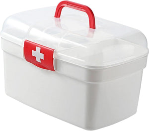 Medical Box First Aid Box Removable Tray Large Capacity Multifunctional Organizer Bins for Sewing Camping Outdoor Activities Family