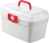 Medical Box First Aid Box Removable Tray Large Capacity Multifunctional Organizer Bins for Sewing Camping Outdoor Activities Family