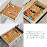 Bamboo Expandable Cutlery Organizer Tray: Holds Silverware, Flatware, Utensils, Cutlery Pattan Australia