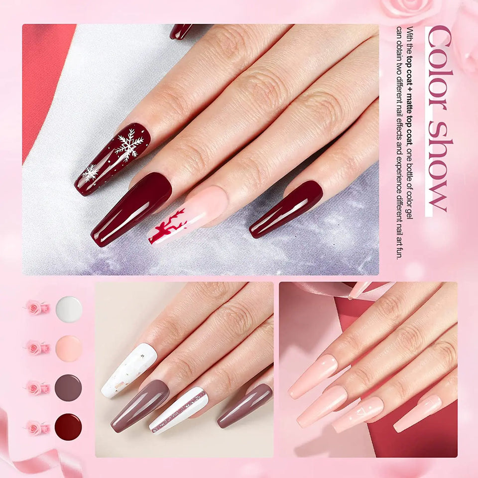 COSCELIA 20 Pcs Gel Nail Polish Kit,36W LED+UV Nail Dryer,White Nude Pink Red Black Gel Nail Polish Base and Top Coat,Nail Art Decoration Manicure Tools for Nail Salon Home DIY Pattan Australia