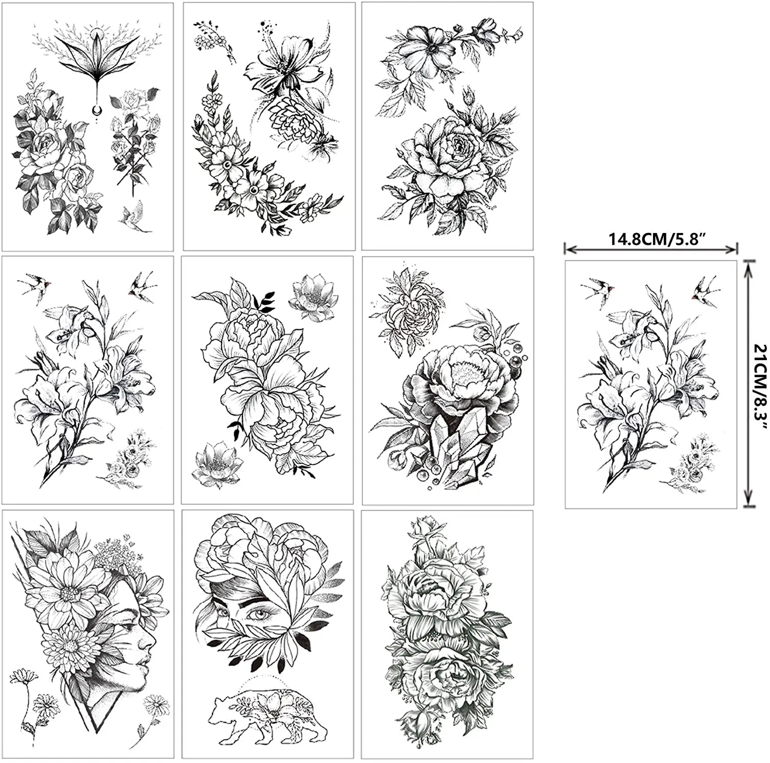 Unisex Full Arm, Half Arm Temporary Tattoo Stickers Pattan Australia