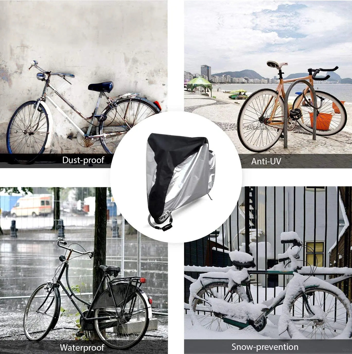 Tear-Resistant Nylon Bike Cover XL Waterproof, uv protection with Lock Holes &storage bag Pattan Australia