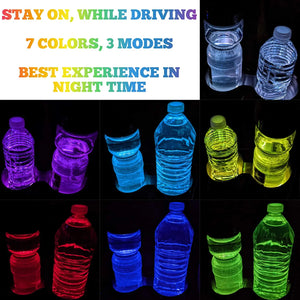 2PCS LED Car Cup Holder Lights Up Coaster, Colorful Interior Accessories Decoration of Car pattanaustralia
