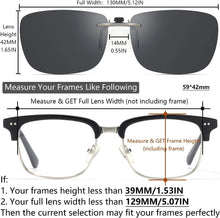 Load image into Gallery viewer, Polarized Clip on Sunglasses over Prescription Glasses Men Women Compact Fit Non-Flip Up

