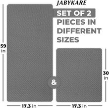 Load image into Gallery viewer, 2 Pcs Anti Fatigue Kitchen Mat, Thick Cushioned, Waterproof, Non Skid Standing Rugs and Mats for Office, Home, Grey
