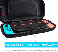 Load image into Gallery viewer, Hestia Goods Switch Carrying Case compatible with Nintendo Switch - 20 Game Cartridges Protective Hard Shell Travel Carrying Case Pouch for Nintendo
