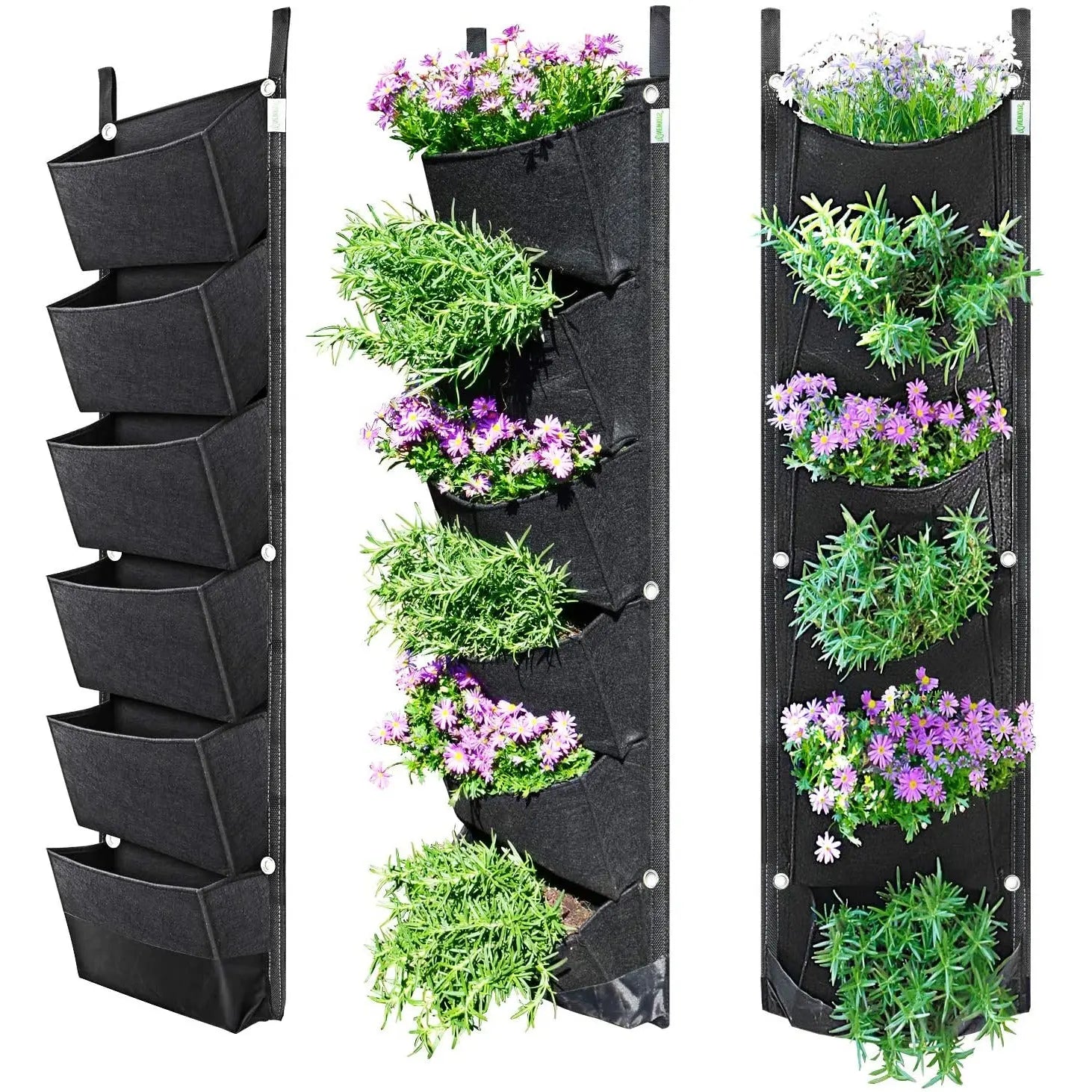 Vertical Wall Garden Planter with 6 Pockets  Growth Design, Large Space, Waterproof, Breathable Use for Hanging herb for Courtyard, Office, Home pattanaustralia