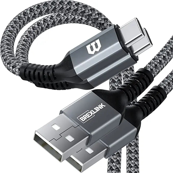 BrexLink 2 Pack USB Type C Cable, USB C to USB A Charger (2M) Fast Charge Cord for Samsung, Pixel, Nintendo Switch etc. All Type C Devices (Grey) Pattan Australia