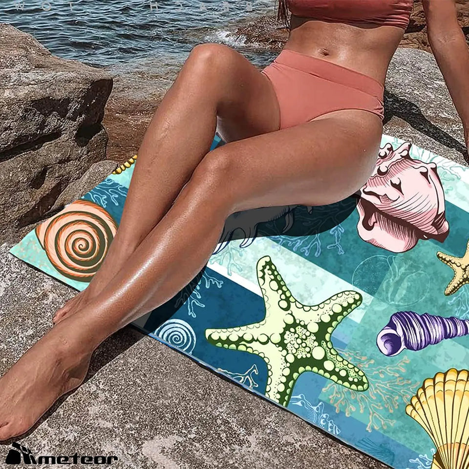 Meteor Quick Dry Beach Towel - Sand Free, Microfiber, Lightweight, Fast Absorbent Pattan Australia